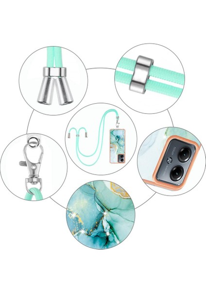 Motorola Moto G14 Mermer Crossbody Yumuşak Telefon Kılıfı (Yurt Dışından) indirimleri