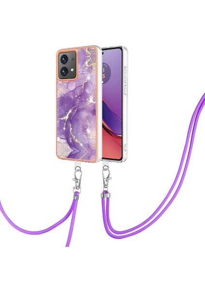 Motorola Moto G84 Crossbody Mermer Telefon Kılıfı (Yurt Dışından)