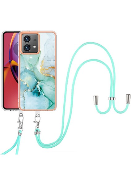 Motorola Moto G84 Crossbody Mermer Telefon Kılıfı (Yurt Dışından)