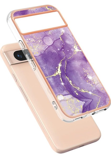 Google Piksel 8A Tpu Koruma Mermer Desen Yumuşak Telefon Kılıfı (Yurt Dışından)