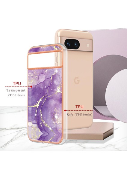 Google Piksel 8A Tpu Koruma Mermer Desen Yumuşak Telefon Kılıfı (Yurt Dışından)