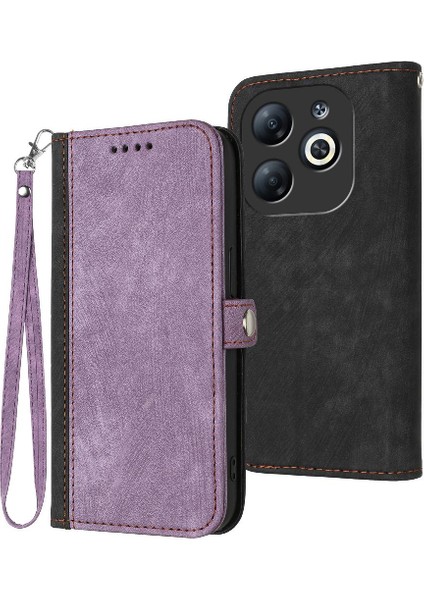 Standı Pu Deri Manyetik Tecno Spark 8 Telefon Kılıfı (Yurt Dışından)