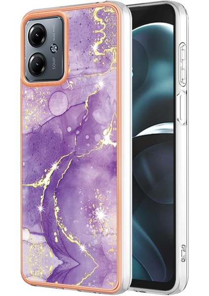 Motorola Moto G14 Tpu Yumuşak Koruma Mermer Desen Telefon Kılıfı (Yurt Dışından)