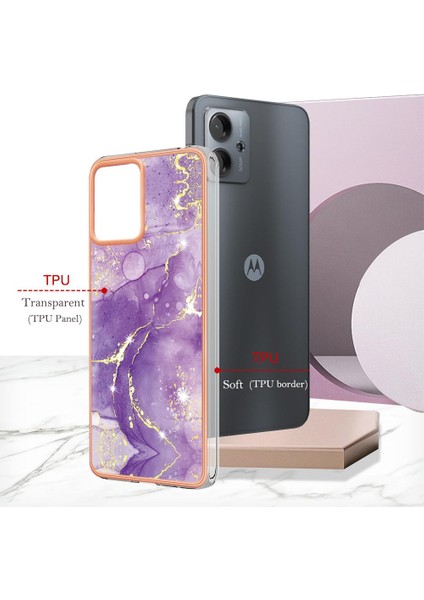 Motorola Moto G14 Tpu Yumuşak Koruma Mermer Desen Telefon Kılıfı (Yurt Dışından) modelleri