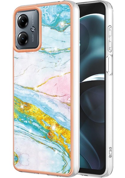 Motorola Moto G14 Tpu Yumuşak Koruma Mermer Desen Telefon Kılıfı (Yurt Dışından)