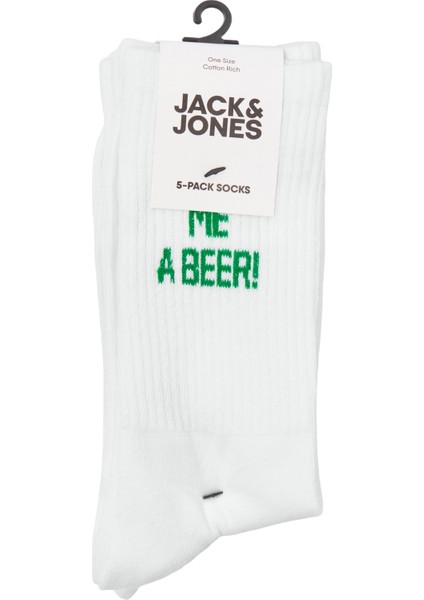Jacstate Tennıs Socks 5 Pack Erkek Beyaz Çorap 12252098-01