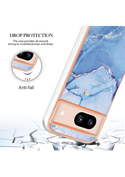 Google Piksel 8A Silikon Tpu Mermer Uyumlu Telefon Kılıfı (Yurt Dışından)