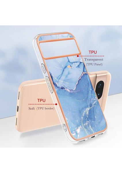 Google Piksel 8A Silikon Tpu Mermer Uyumlu Telefon Kılıfı (Yurt Dışından)