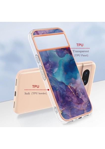 Google Piksel 8A Silikon Tpu Mermer Uyumlu Telefon Kılıfı (Yurt Dışından)