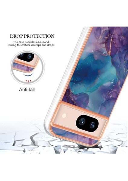 Google Piksel 8A Silikon Tpu Mermer Uyumlu Telefon Kılıfı (Yurt Dışından)