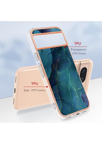 Google Piksel 8A Silikon Tpu Mermer Uyumlu Telefon Kılıfı (Yurt Dışından)