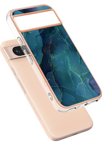 Google Piksel 8A Silikon Tpu Mermer Uyumlu Telefon Kılıfı (Yurt Dışından)