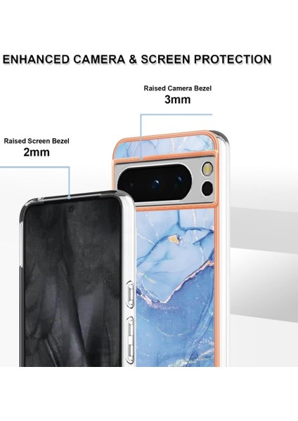Google Piksel 8 Pro 5g Mermer Silikon Tpu Uyumlu Telefon Kılıfı (Yurt Dışından)