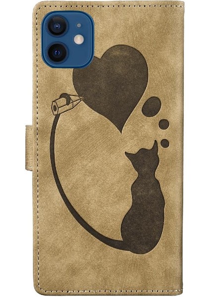 IPhone 12 Mini Sevimli Kedi Telefon Kılıfı (Yurt Dışından)