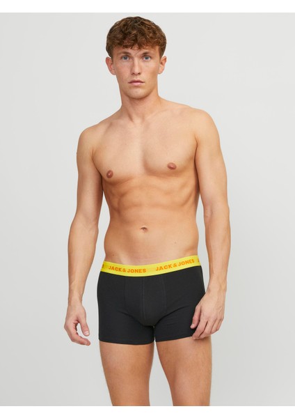 Jacleo Solıd Trunks 5 Pack Erkek Siyah Boxer 12250613-02