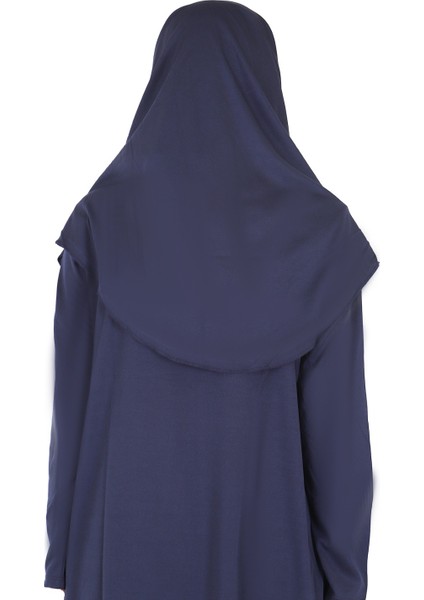 Koyu Lacivert Fermuarlı Namaz Elbisesi3