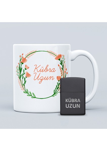 Isimli Kupa Bardak ve Kişiye Özel Zippo Çakmak