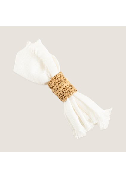 Vergine 2'li Peçete Halkası Natural