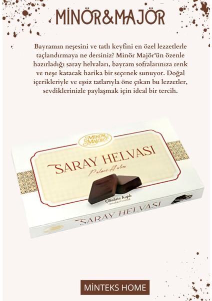 M-M 350 Gr Şaray Helvası Çikolata Kapli