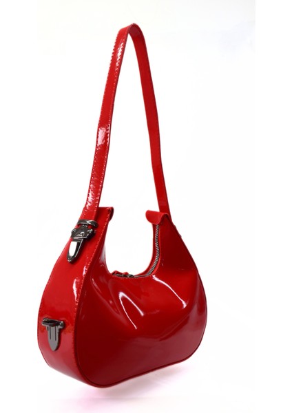 Kadın Rugan Deri Baget Cherry Bag Kol Çantası indirimleri