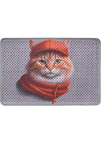 Kedi Kumu Paspası, Kedi Tuvaleti Paspası, Delikli Kedi Paspası-40*60