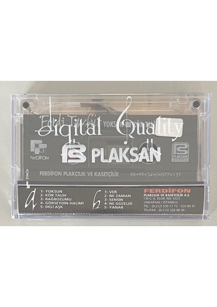 Ferdi Tayfur Yoksun Kör Talih Kaset (Jelatininde Sıfır Kaset)