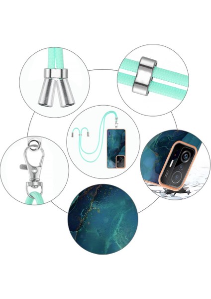 Xiaomi 11T/11T Pro Yumuşak Tpu Tampon Kapak Mermer Ayrılabilir Kayış (Yurt Dışından)