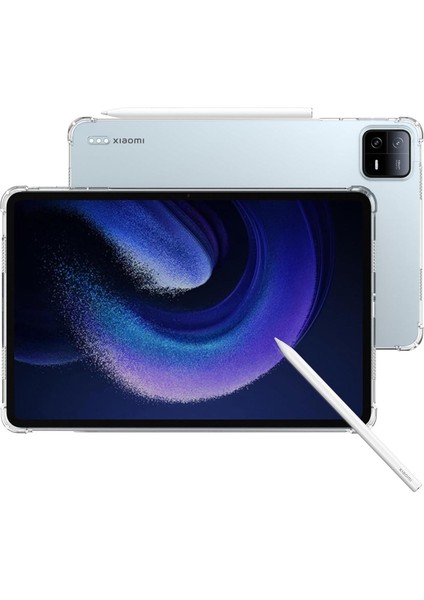 Xiaomi Pad 6/xiaomi Pad 6 Pro Uyumlu Shockproof Airbag Şeffaf Kılıf + Ekran Koruyucu