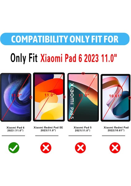 Xiaomi Pad 6/xiaomi Pad 6 Pro Uyumlu Shockproof Airbag Şeffaf Kılıf + Ekran Koruyucu