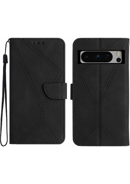 Google Piksel 8 Pro Telefon Kılıfı Için Kılıf Yüksek Kalite Tpu Deri Cüzdan Pu (Yurt Dışından)