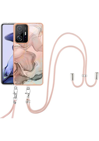 Xiaomi 11T/11T Pro Yumuşak Tpu Tampon Kapak Mermer Ayrılabilir Kayış (Yurt Dışından)