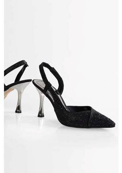 Liberty Siyah Saten Taş Işlemeli Topuklu Ayakkabı fiyatları