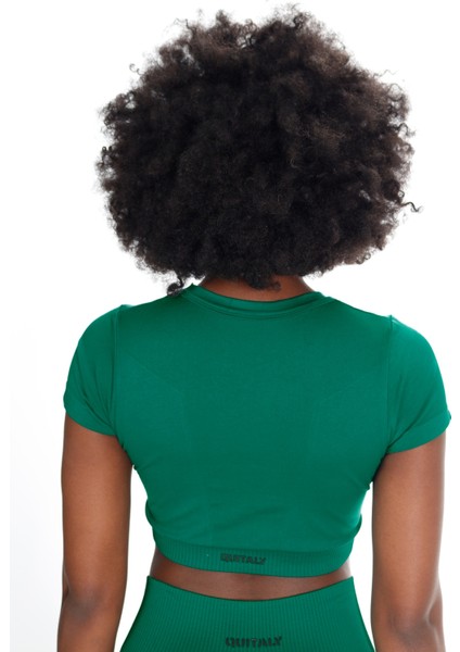 Hera Seamless Kısa Kol Crop Yeşil indirimleri