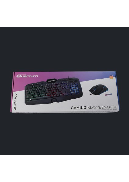 Quantum Gaming QG-Q6548QU Renkli Arkadan AYDINLATMALI+8000DPI Mouse