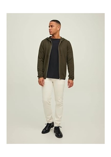 Jack & Jones Jjehill Fermuarlı Kapüşonlu Hırka 12190154