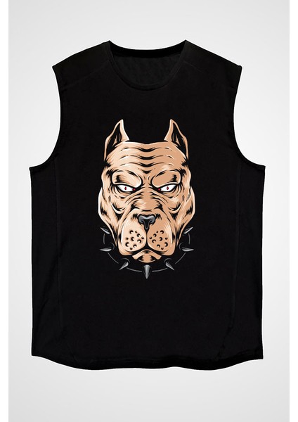 Pitbull Siyah Unisex Kolsuz Tişört Kesik Kol T-Shirt fiyatları