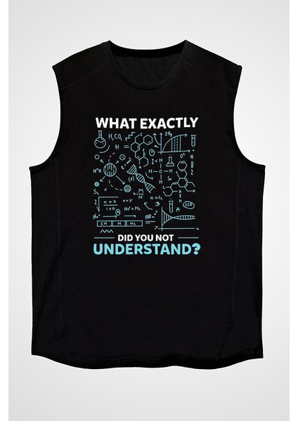 Kimya Formülleri Siyah Unisex Kolsuz Tişört Kesik Kol T-Shirt fiyatları