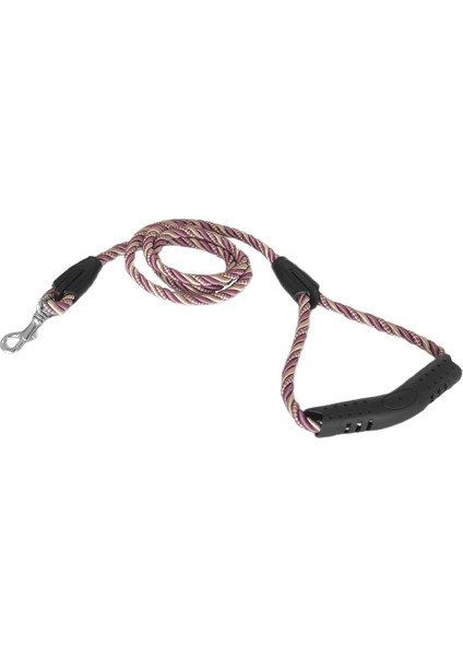 Üçlü Sarmallı Köpek Gezdirme Halatı 1 CM-120 cm Lila Krem
