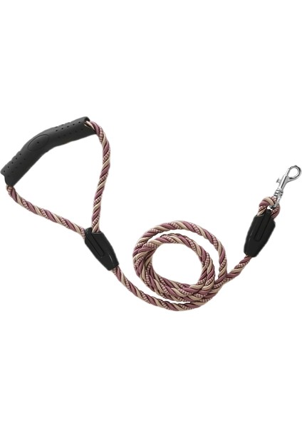 Üçlü Sarmallı Köpek Gezdirme Halatı 1 CM-120 cm Lila Krem