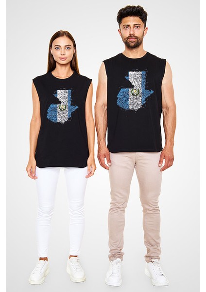 Arjantin Siyah Unisex Kolsuz Tişört Kesik Kol T-Shirt