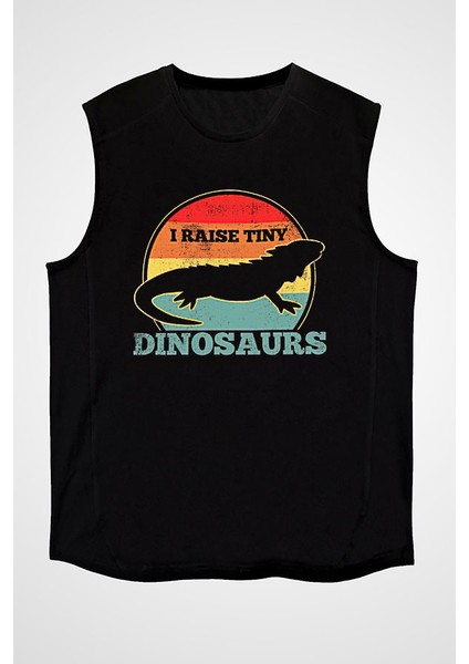 Iguana Siyah Unisex Kolsuz Tişört Kesik Kol T-Shirt fiyatları