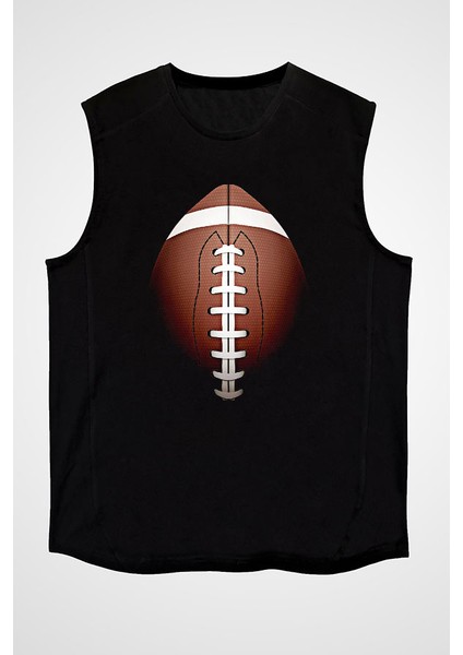 Amerikan Futbolu - American Football Siyah Unisex Kolsuz Tişört Kesik Kol T-Shirt fiyatları