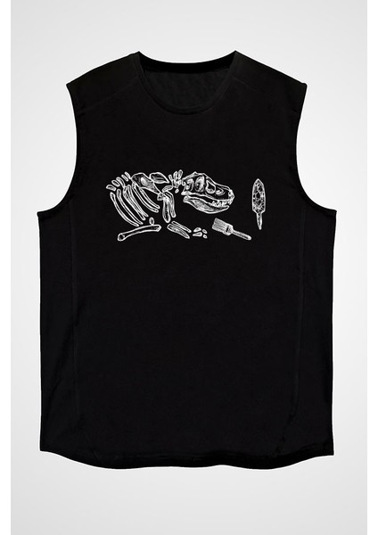 Arkeoloji Siyah Unisex Kolsuz Tişört Kesik Kol T-Shirt fiyatları