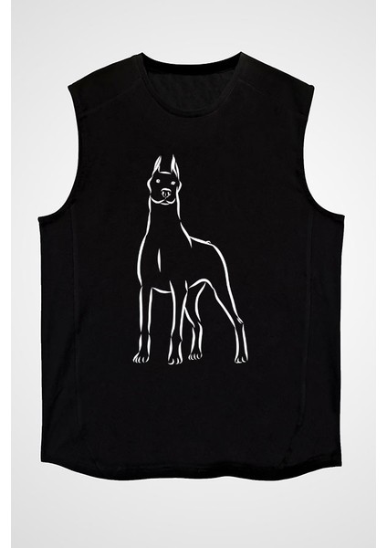 Doberman Asaleti Siyah Unisex Kolsuz Tişört Kesik Kol T-Shirt fiyatları