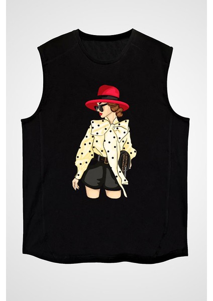 Fiyonk Modası Fashion Siyah Unisex Kolsuz Tişört Kesik Kol T-Shirt fiyatları