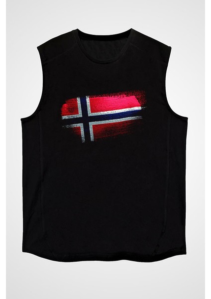 Norveç - Norway Siyah Unisex Kolsuz Tişört Kesik Kol T-Shirt fiyatları