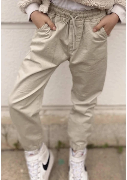 Jogger Pantolon Bej