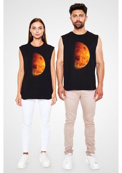 Mars Siyah Unisex Kolsuz Tişört Kesik Kol T-Shirt fiyatları