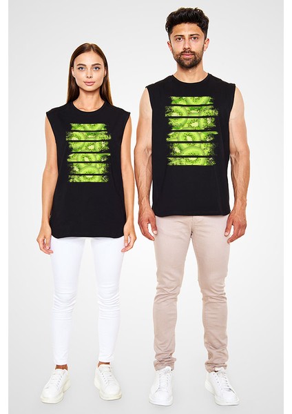 Kivi Siyah Unisex Kolsuz Tişört Kesik Kol T-Shirt fiyatları