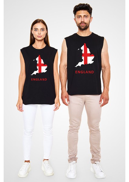 Büyük Britanya Ingiltere Siyah Unisex Kolsuz Tişört Kesik Kol T-Shirt fiyatları